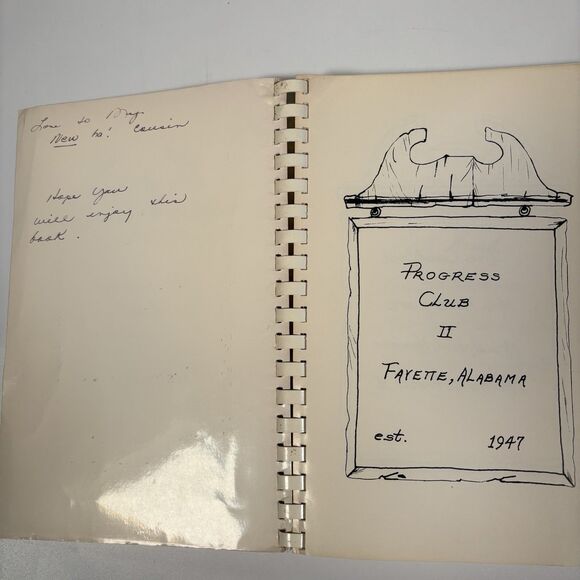 progress club ii cookbook fayette alabama Handwritten Recipes Vintage Community - Picture 5 of 8